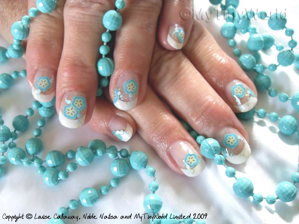 Blue Flower Acrylic Nail Designs