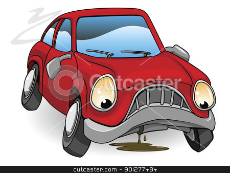 Broken Down Car Cartoon