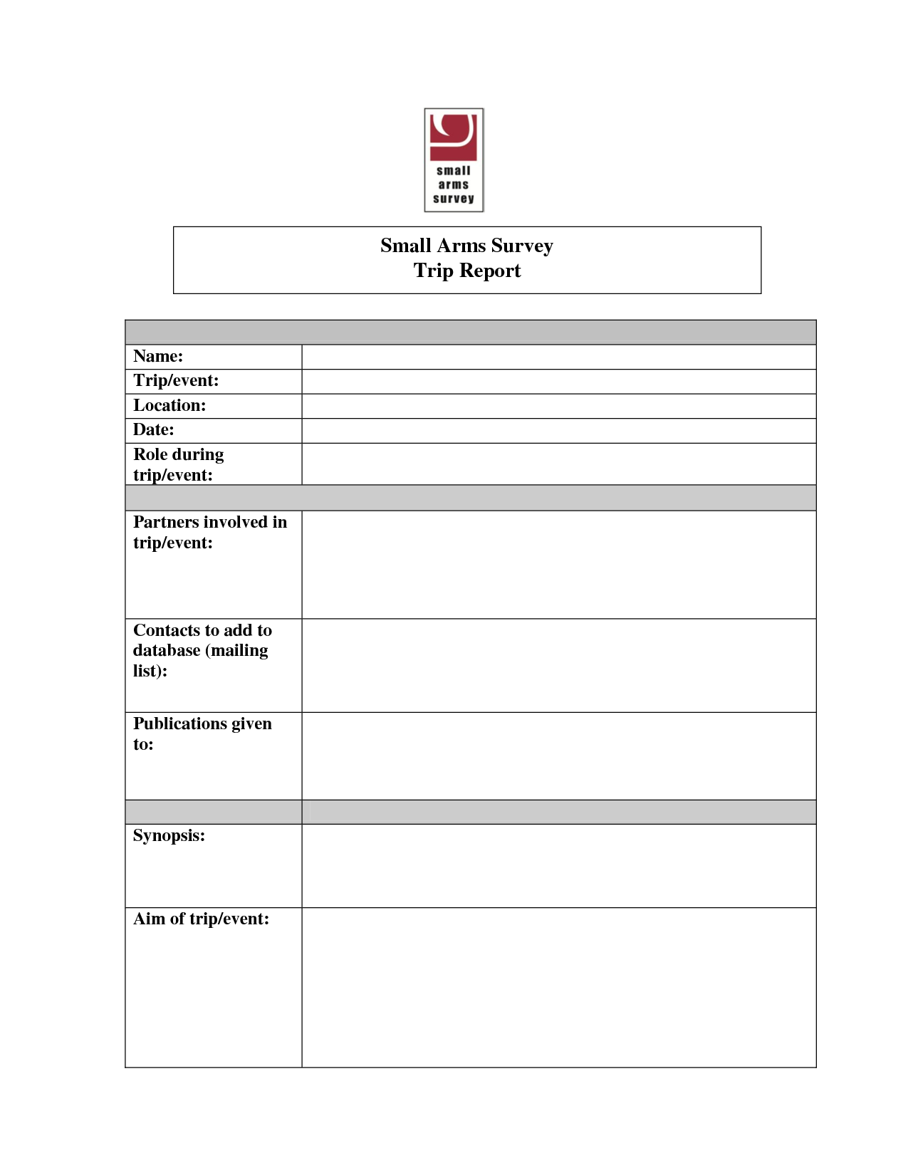 Business Trip Report Template Business Trip Report Template
