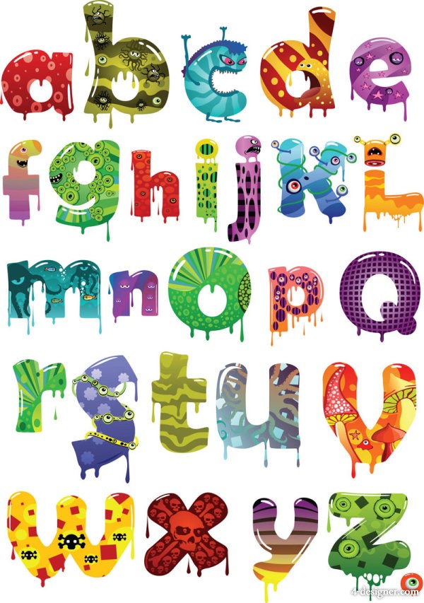 Cartoon Alphabet Letters