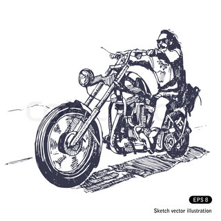 Chopper Rider Clip Art