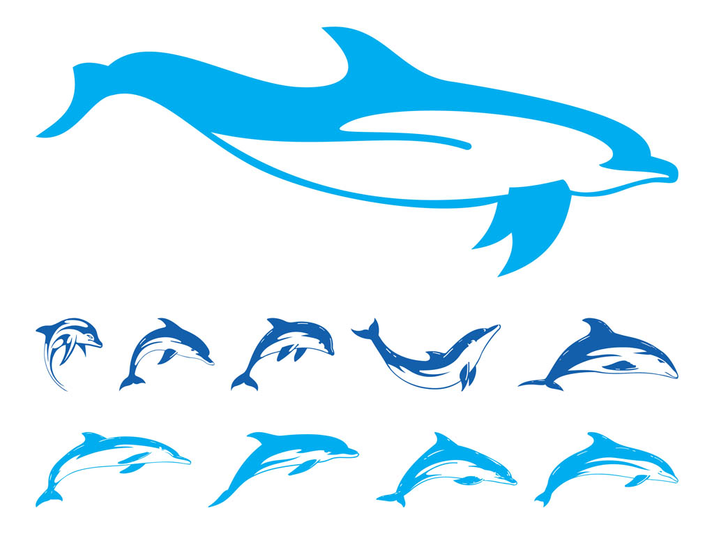 Christmas Dolphin Clip Art