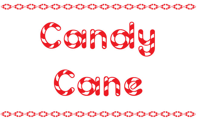 Free font candy cane
