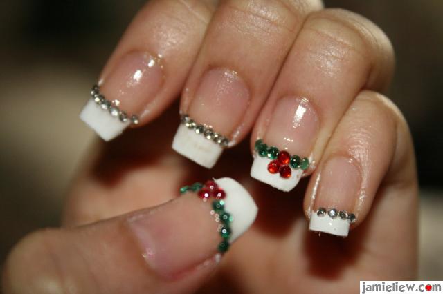 Christmas French Nail Art Designs