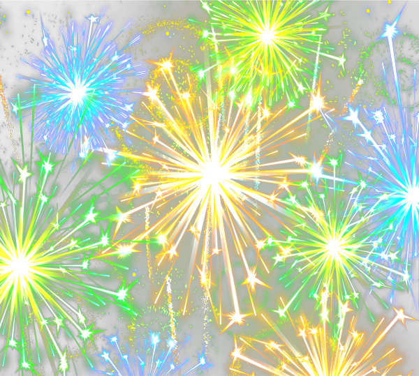 Circle Green Sparkles Background