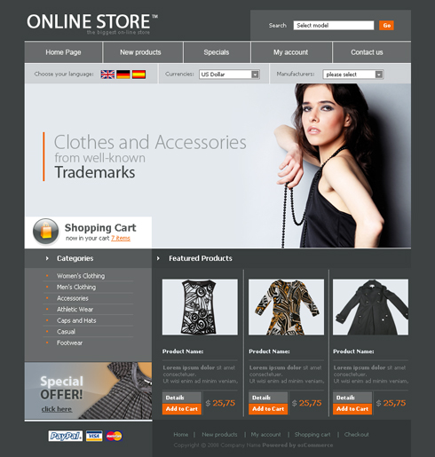 Clothing Website Templates