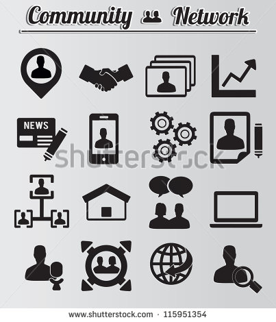 Community Icon Black and White Community Icon Black and White
