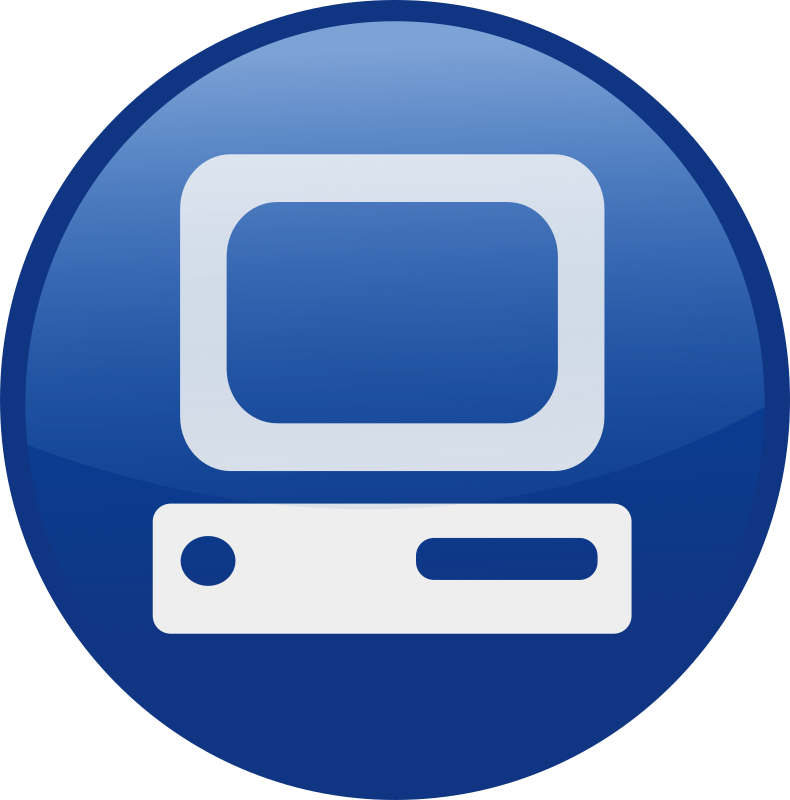 Computer Clip Art Blue