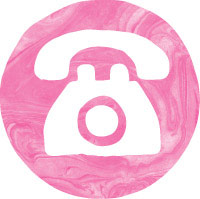 Contact Phone Icon Pink