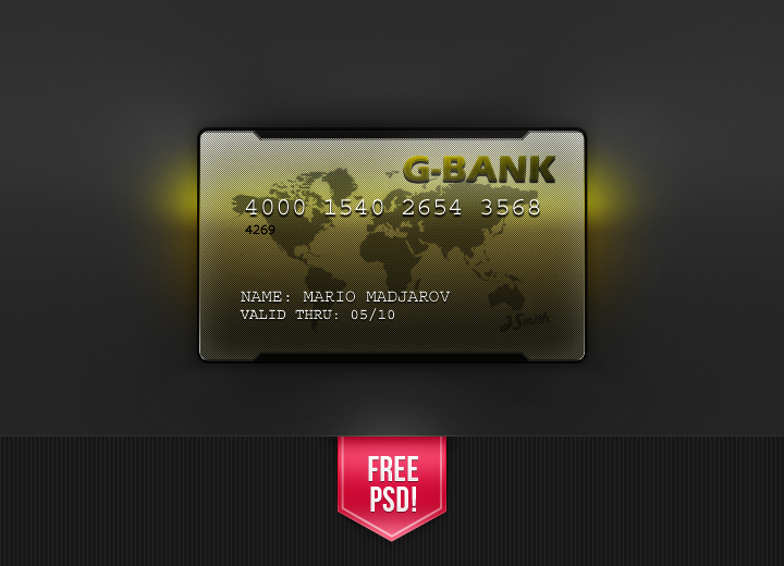 Credit Card PSD Template