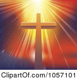 Cross with Shining Light Clip Art