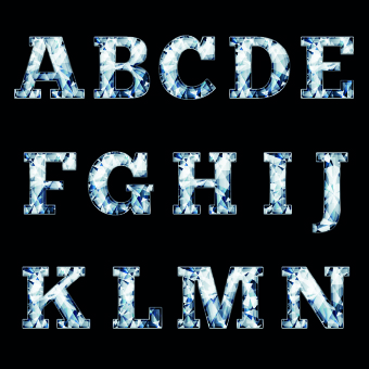 Diamond Alphabet Letters