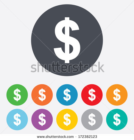 9 Dollar Sign Icon Round Images