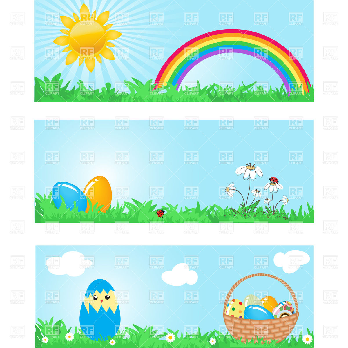 Easter Egg Banner Clip Art