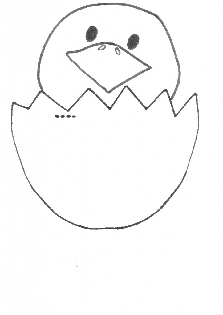 Easter Egg Chick Template Printable