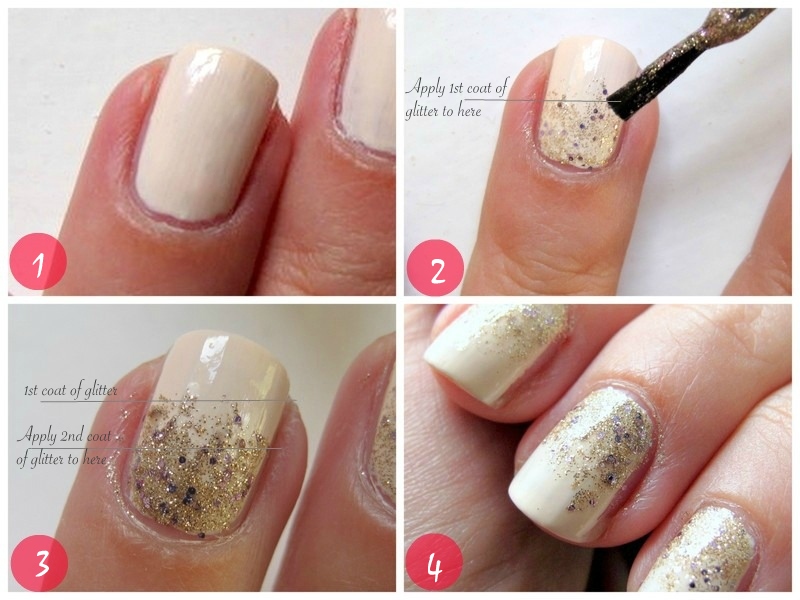 Easy Nail Designs with Glitter