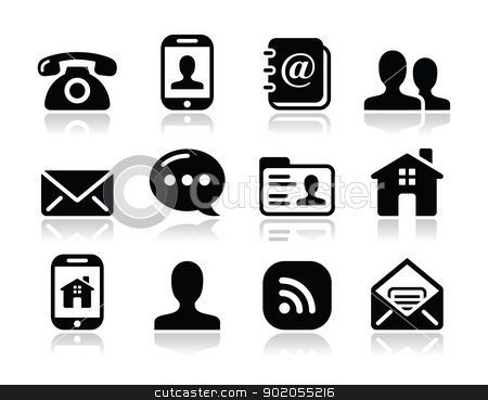 Email Phone Web Icons