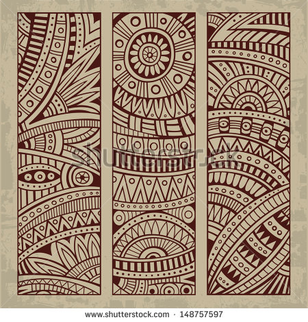 Ethnic Vintage Hand Drawn Abstract Pattern Vector