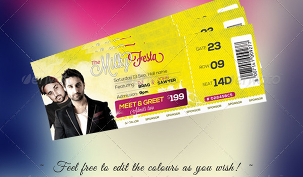 Event Ticket Template Free Download Event Ticket Template Free Download