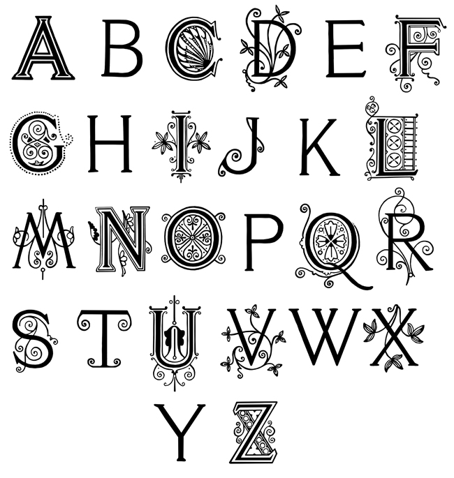 Fancy Writing Alphabet Letters