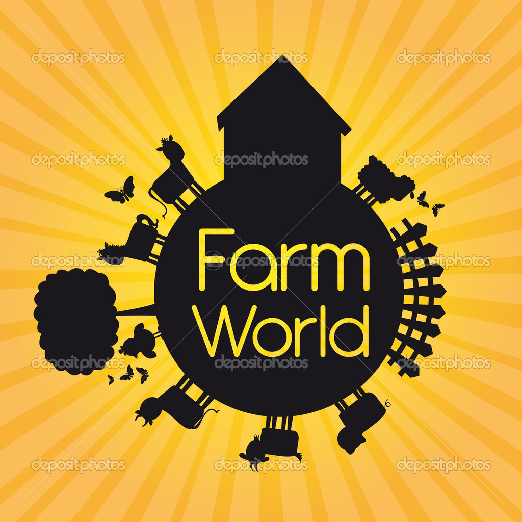 Farm Silhouette Vector