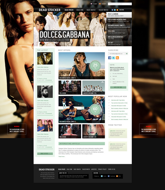 Fashion Design Website Templates Free