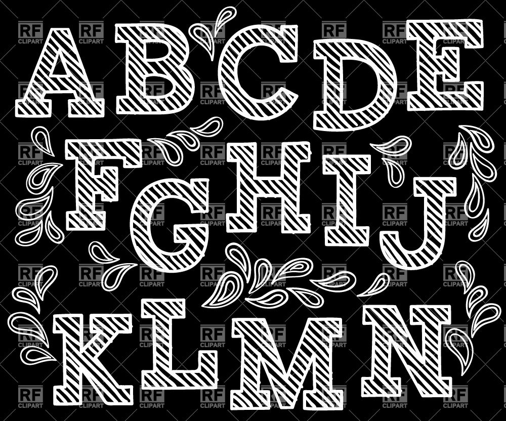 Font Alphabet Letters in English