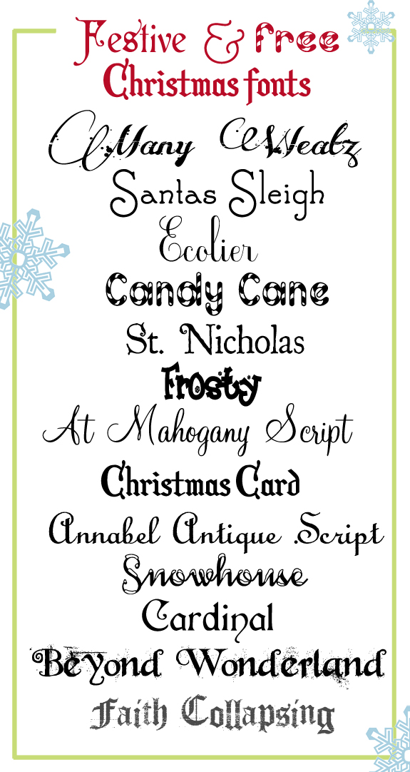 Free Christmas Fonts Downloads