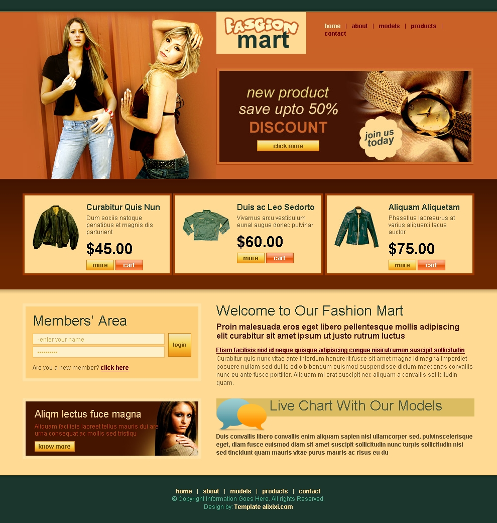 Free Fashion Website Templates
