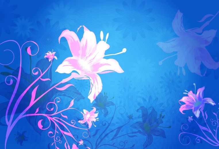 Free Flower Vector Graphics Background