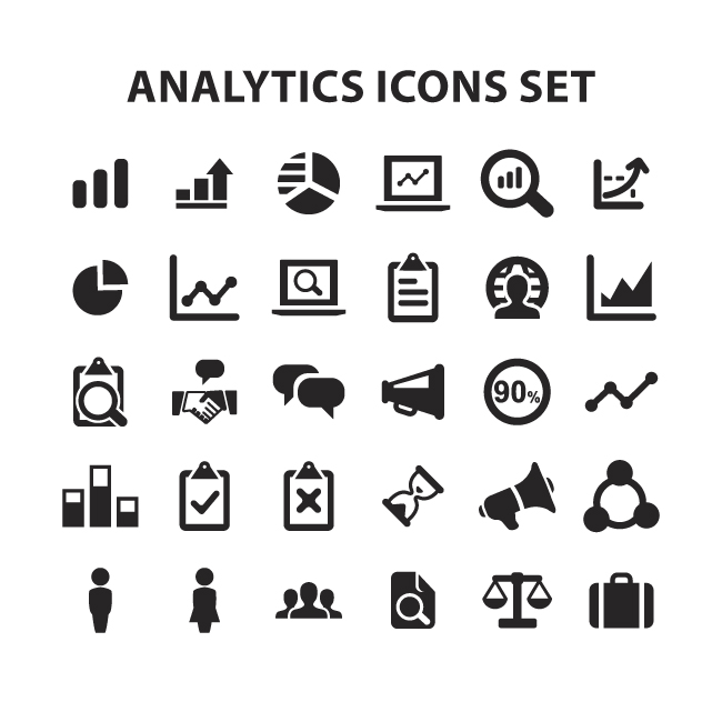 12 Website Analytics Vector Icons Images