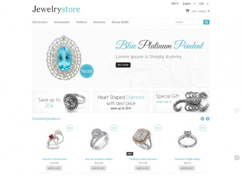 Free Jewelry Website Design Templates