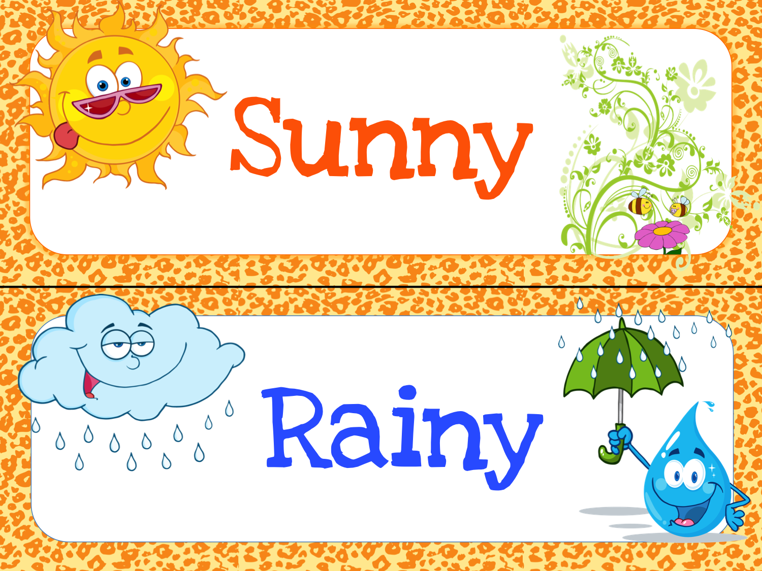 Weather Classroom Labels Printable