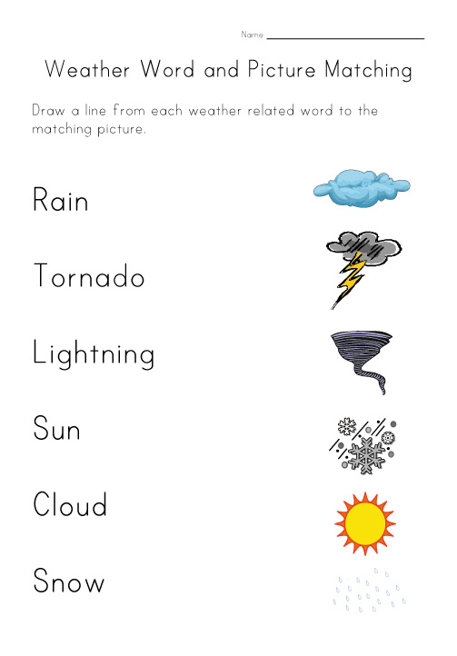 Free Printable Weather Worksheets