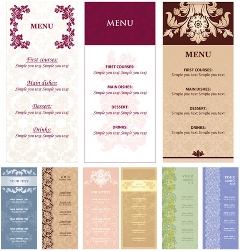 Free Restaurant Menu Design Templates