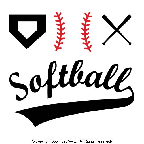 Free Softball Vector Clip Art