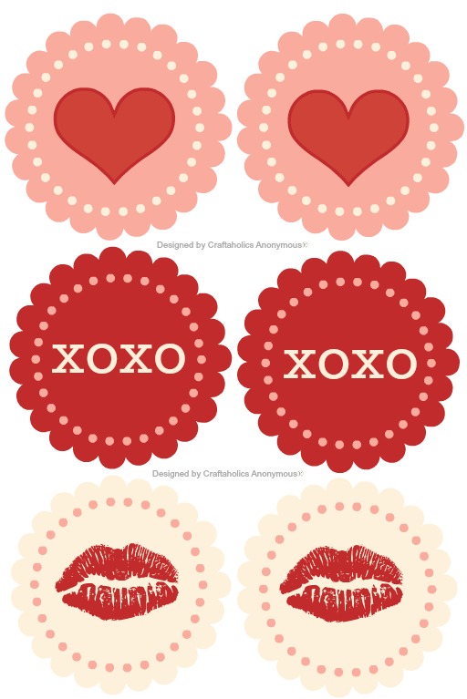 Free Valentine's Printable Cupcake Toppers Free Valentine's Printable Cupcake Toppers