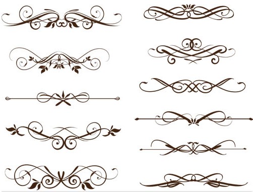 Free Vector Swirl Ornaments