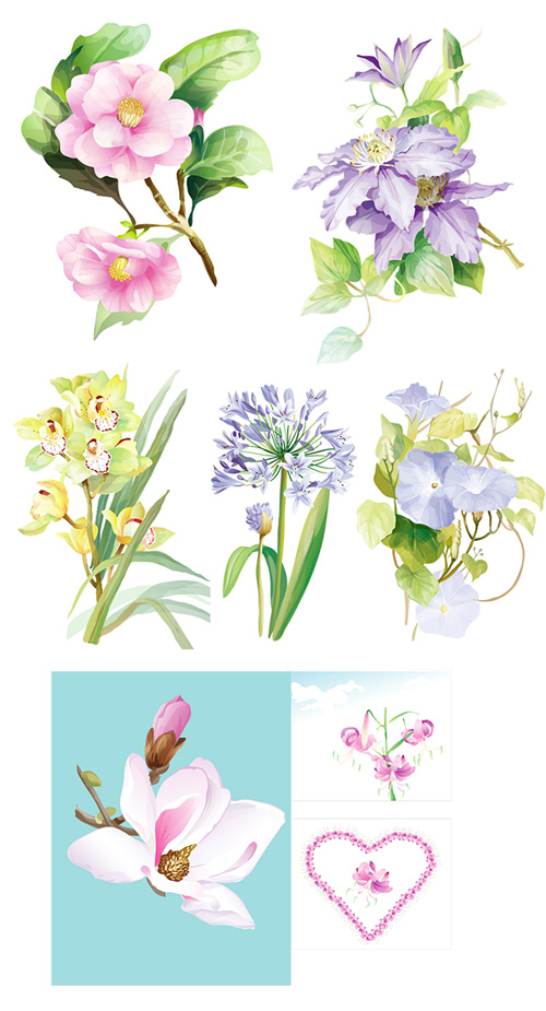 Free Vector Watercolor Flower