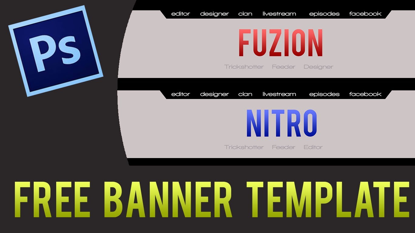 Free YouTube Banner Template PSD