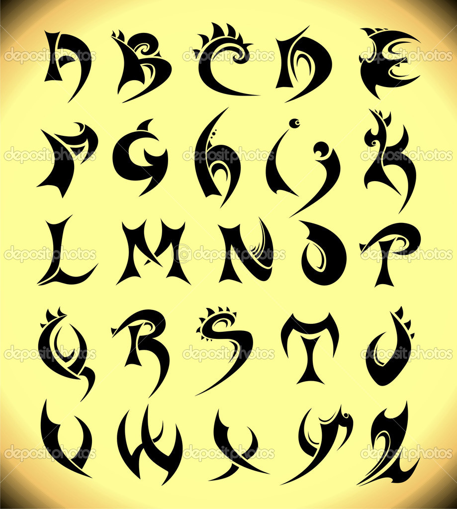 Gothic Alphabet Letters