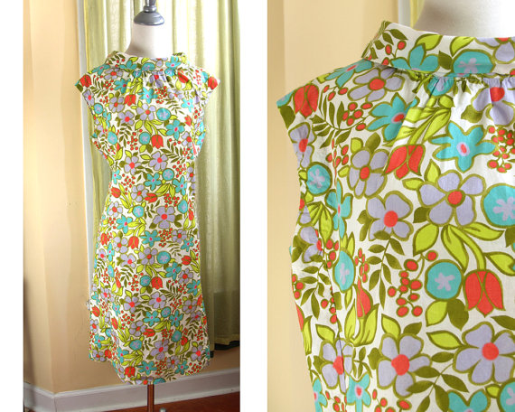 Graphic Floral Print Dress