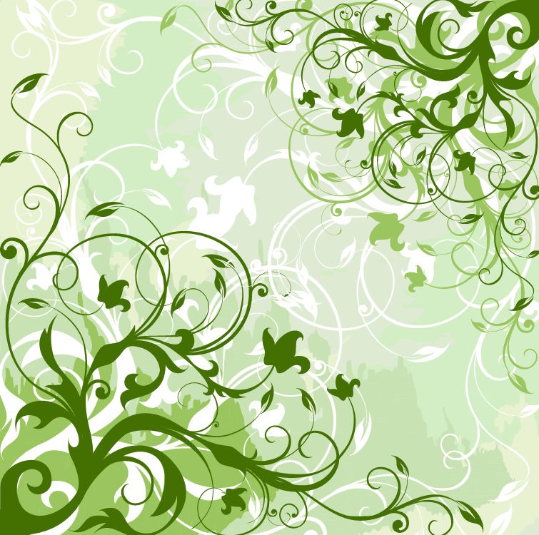 Green Floral Graphic Design