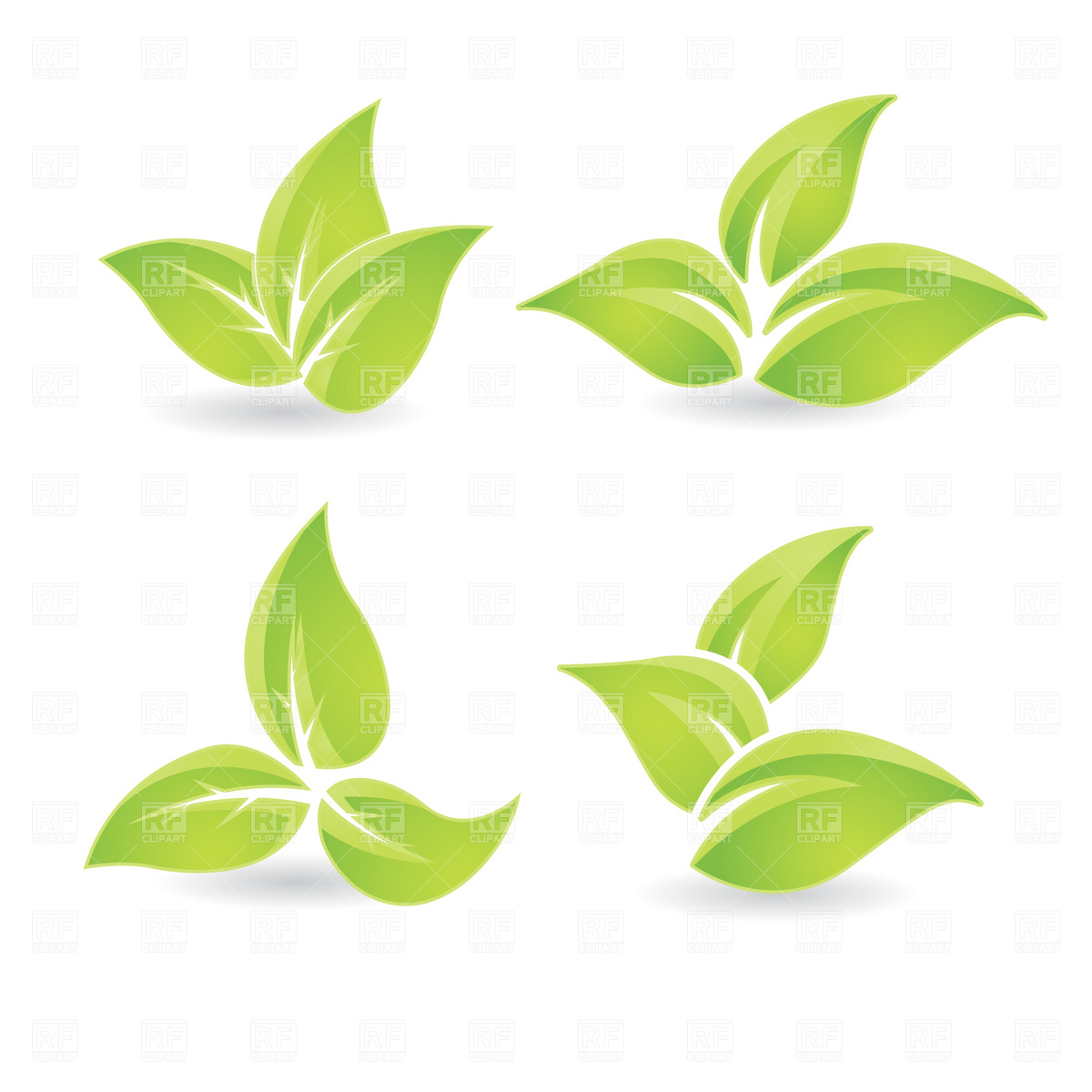 Green Leaves Vector Clip Art