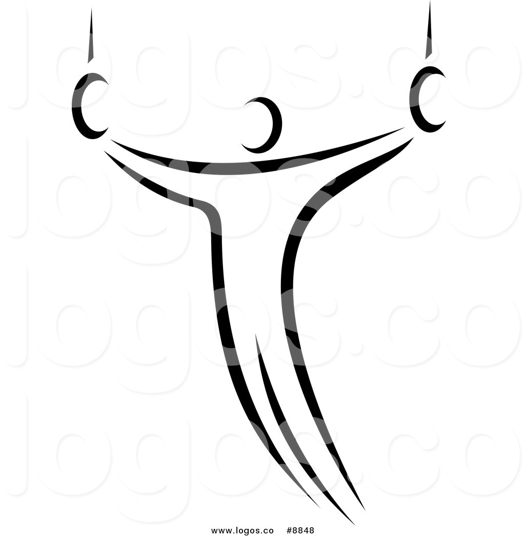 Gymnastics Clip Art Black and White