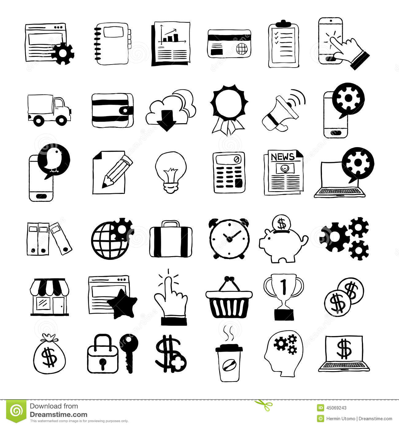 Hand Drawn Business Icons