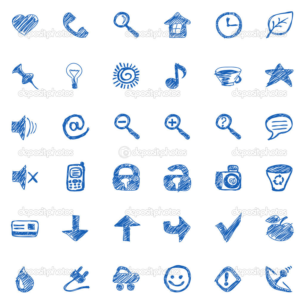 Hand Drawn Facebook Icon Vector