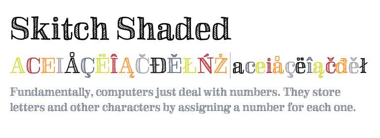 Hand Shaded Font