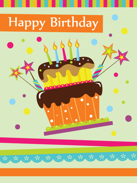 12 Happy Birthday Cake Vector Images