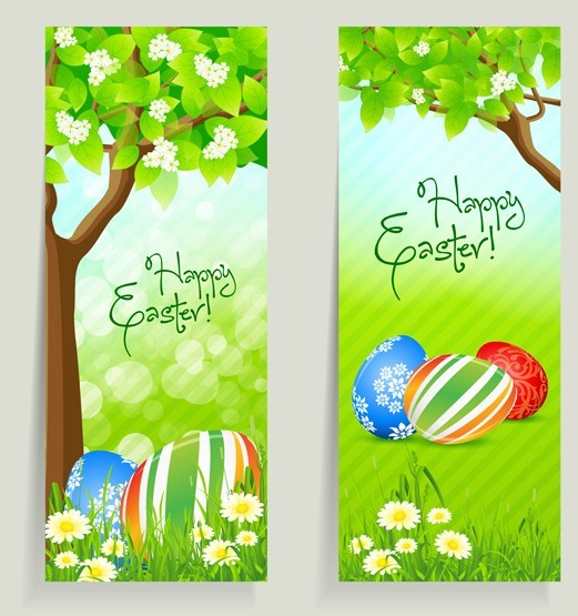 Happy Easter Banner Vertical